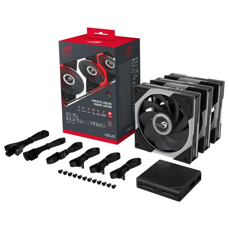 ASUS ROG EURUX GR120 FAN ARGB REVERSE BLACK 3IN1 (120mm ブラック