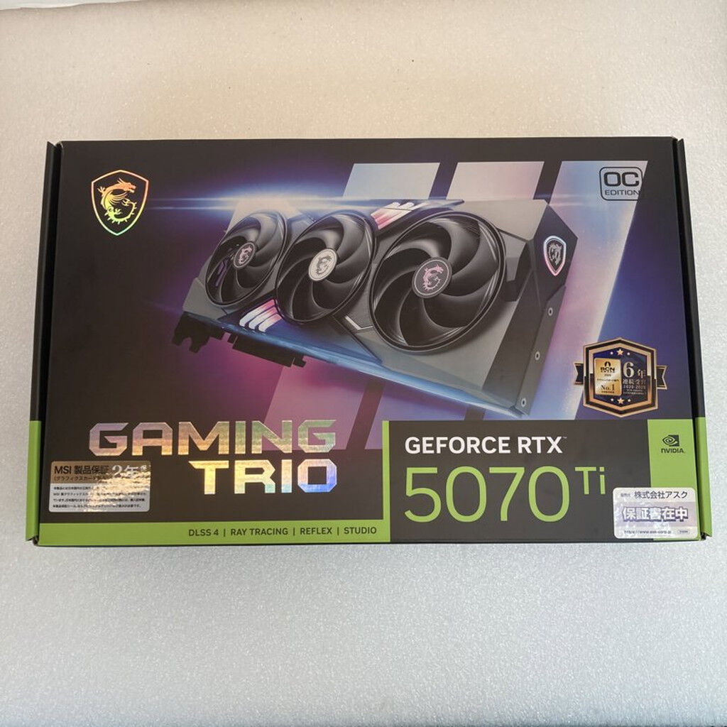 中古 MSI GeForce RTX 5070 Ti 16G GAMING TRIO OC (RTX5070Ti 16G