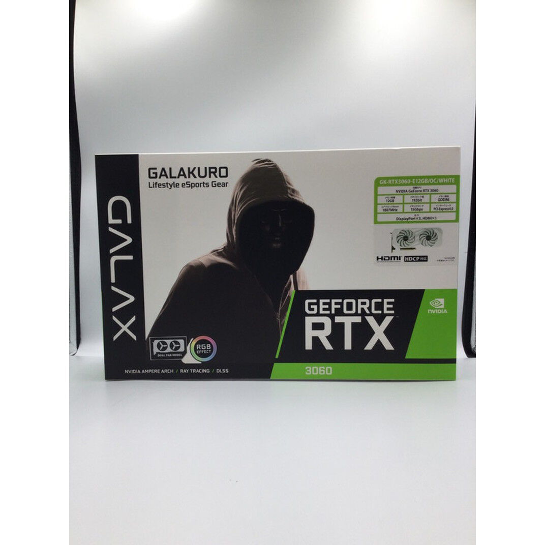 ホワイトブラック けんけん様 中古 玄人志向 GK-RTX3060-E12GB/OC/WHITE (RTX3060 12GB