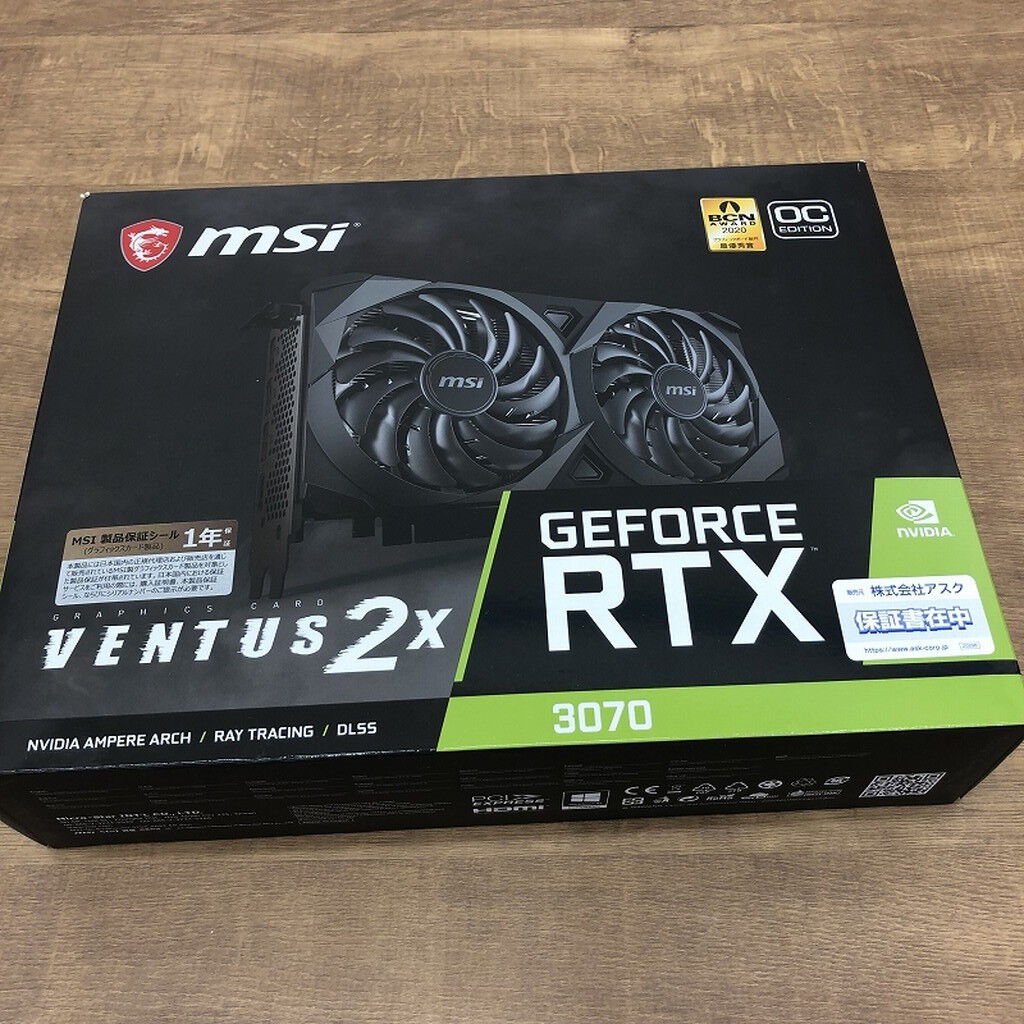 中古 MSI GeForce RTX 3070 VENTUS 2X OC (RTX3070 8G) 143902
