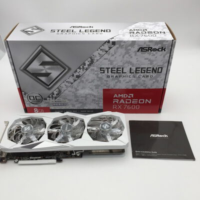 【神戸・三宮店】中古  ASRock RX7600 SL 8GO RX7600 Steel Legend 8G OC (RX7600 8G) 162751 