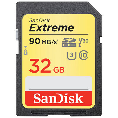 SanDisk  Extremeｼﾘｰｽﾞ 32GB SDHC UHS-I U3 V30 Class10 SDSDXVE-032G-GNCIN 海外パッケージ品 ［並行輸入品］ 