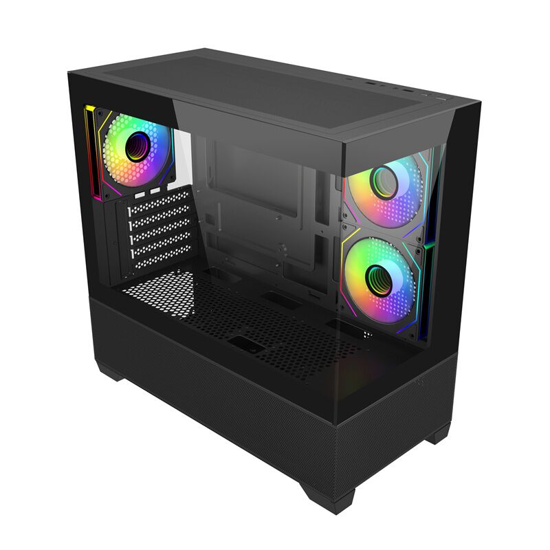 Cooler Master PCケース ブラック CoolerMaster Elite 490 E490-KHNN-S00 (MicroATX ガラス ブラック