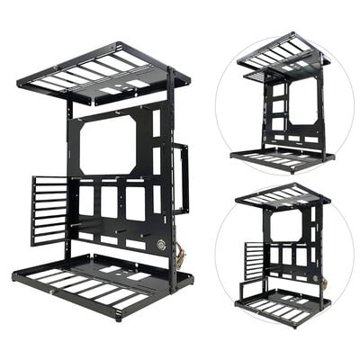 長尾製作所  3wayオープンフレーム スタック式 SS-NFRAME-STACK (E-ATX ブラック) 