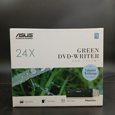 【大須店】中古  ASUS DRW-24D5MT (SATA 24X ｽｰﾊﾟｰﾏﾙﾁ ｿﾌﾄ付 黒) 3120022029 