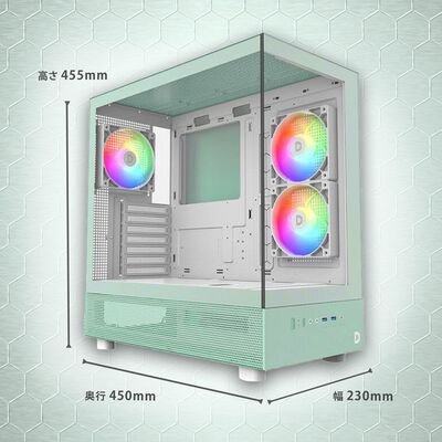 ドスパラセレクト  XR PASTEL GREEN (ATX ガラス) 