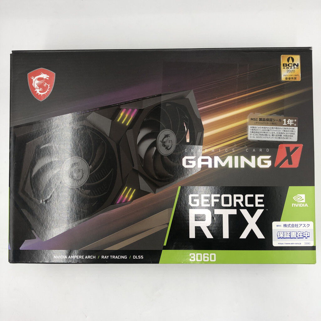 中古 MSI GeForce RTX 3060 GAMING X 12G (RTX3060 12GB) 144776