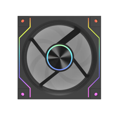 darkFlash  DM20R LINE DM20RLINE-B-HQ1 (120mm ブラック ARGB リバースファン) 