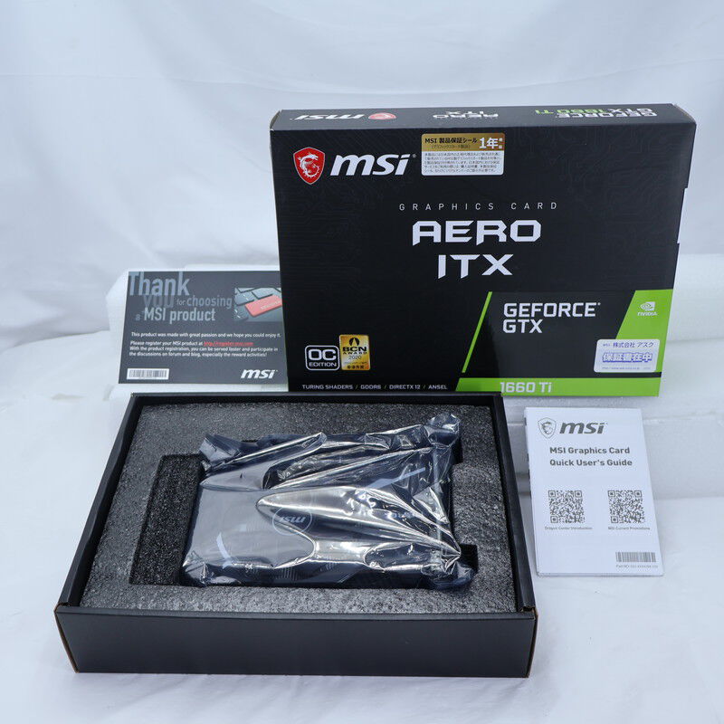 中古 MSI GeForce GTX 1660 Ti AERO ITX 6G OC(GTX1660Ti) 139073