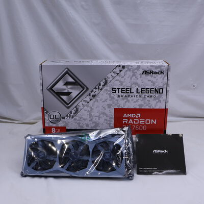 【通販センター】中古  ASRock RX7600 SL 8GO RX7600 Steel Legend 8G OC (RX7600 8G) 162751 