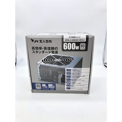 【宇都宮鶴田店】中古  玄人志向 KRPW-L5-600W/80+/REV2.0(ATX 600W 80+) 5280001215 