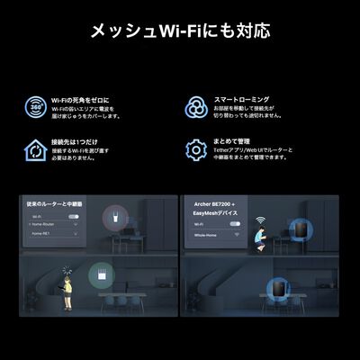 TP-Link  Archer BE3600 (デュアルバンドWi-Fi 7ルーター) 
