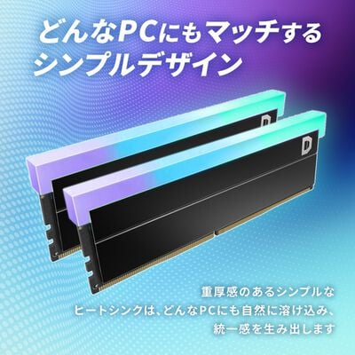 ドスパラセレクト  D5D6000-16G2A1-RGB-BK (DDR5 PC5-48000 16GB 2枚組) 