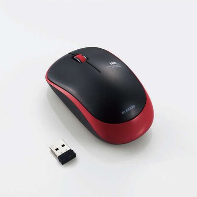エレコム  M-IR07DRKRD (抗菌省電力 ワイヤレスIRマウス 3ボタン レッド) 