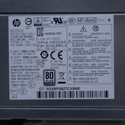 【通販センター】中古  HP EliteDesk 800 G5 SFF(Intel Core i7 9700 3.00GHz/16GB DDR4/SSD256GB/-/オンボード/GbE/W11P) 192822 