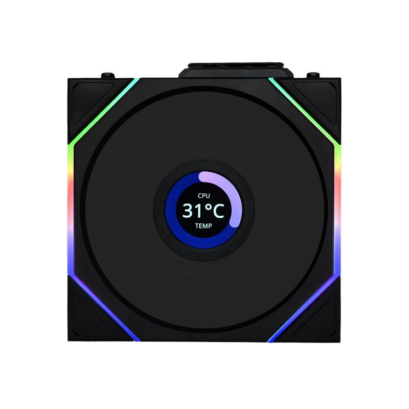 Lian-Li UNI FAN TL 120 LCD REVERSE BLADE WIRELESS BK 3Pack UF-RS