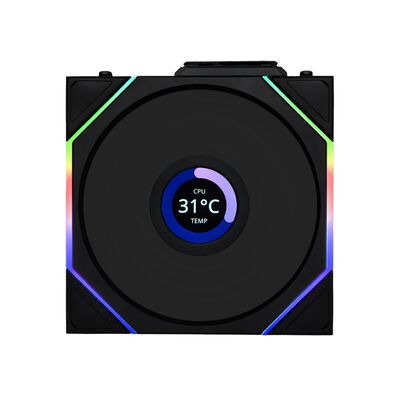 Lian-Li  UNI FAN TL 120 LCD REVERSE BLADE WIRELESS BK 3Pack UF-RS-TL120-LCD-WLS-3B (120mm ブラック 3個パック) 