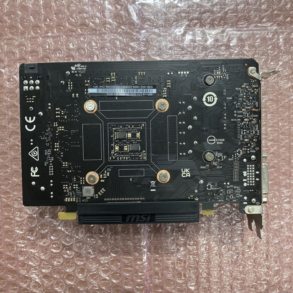 MSI AERO ITX 4GB GDDR5 GTX1650 OCv1 中古品 MSI GeForce GTX 1650 D6 AERO ITX OCV1 グラフィックスボード