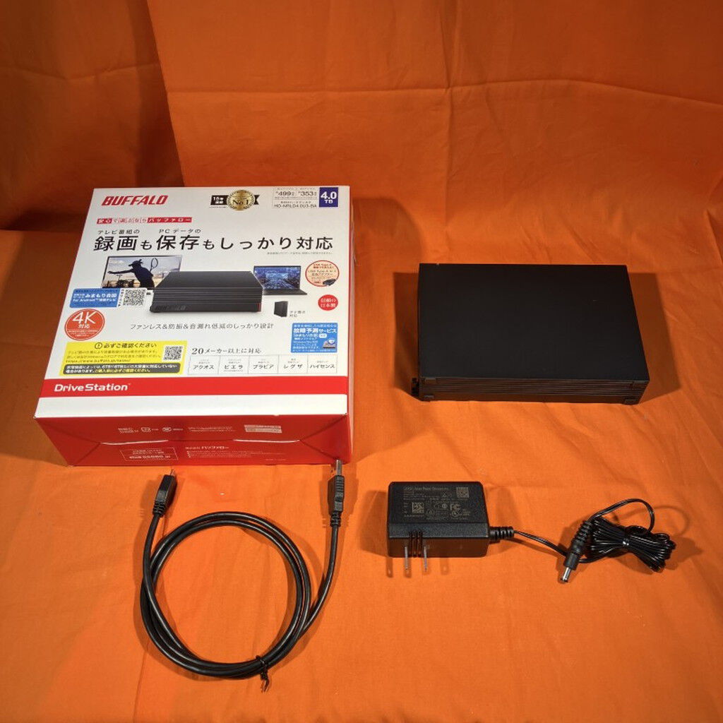 中古 BUFFALO HD-NRLD4.0U3-BA(USB3.1 外付HDD 4TB 黒) 3280021439