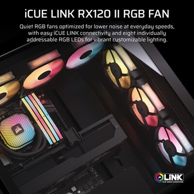 Corsair  iCUE LINK RX120 II RGB Fan Expansion Black CO-9051057-WW (ブラック) 
