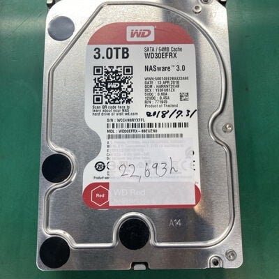【千葉店】中古  WESTERN DIGITAL　WD30EFRX(3.5 SATA 3TB) 3250006399 