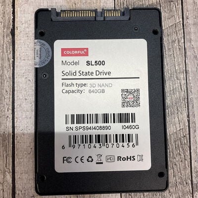 【広島店】中古  COLORFUL SL500 (2.5インチ SSD 640GB SATA) 197700 