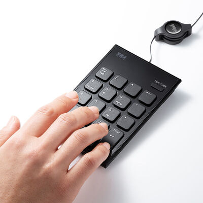 サンワサプライ  NT-21UBK (巻取りUSBテンキー) 