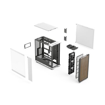 Fractal Design  North XL RC Chalk White TG Clear FD-C-NOR1X-06 (mini-ITX ガラス ホワイト) 