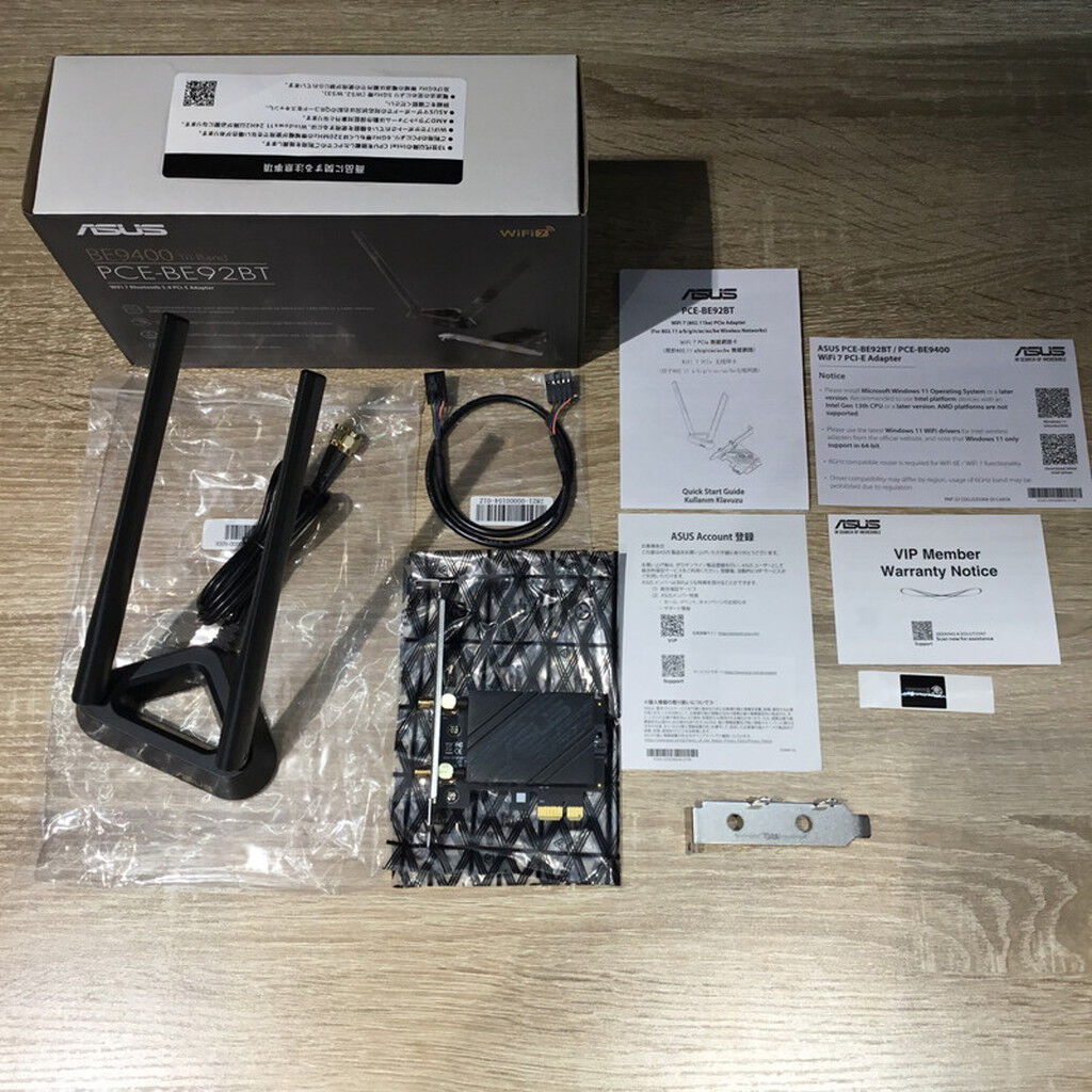 中古 ASUS PCE-BE92BT (11be 無線LAN子機 PCIe) 4560001373 （313028