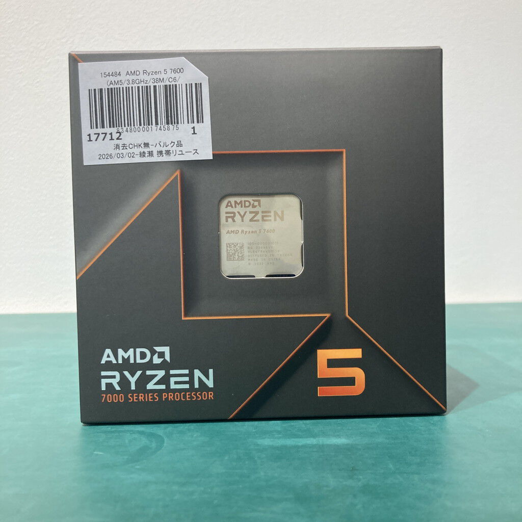 【中古美品】AMD Ryzen 5 7600 中古 AMD Ryzen 5 7600 (AM5/3.8GHz/38M/C6/T12/65W) 154484 （341867