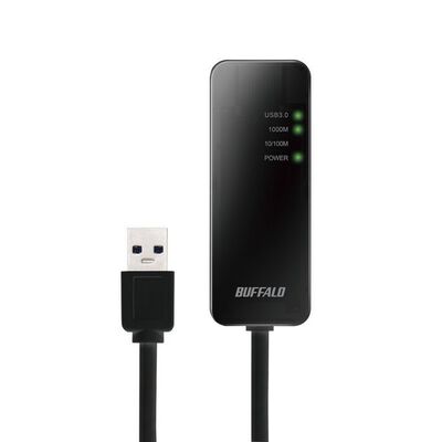 BUFFALO  LUA4-U3-AGTE-BK (USB3.0 有線LANアダプタ ブラック) 