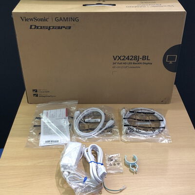 【甲府飯田店】中古  Viewsonic VX2428J-BL-7(23.8W 0.5ms IPS 180Hzﾌﾞﾙｰ) 4720001569 