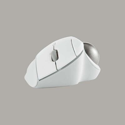 エレコム  M-IT10BRWH (Bluetooth5.0トラックボール  IST 5ボタン 人工ルビーモデル ホワイト) 