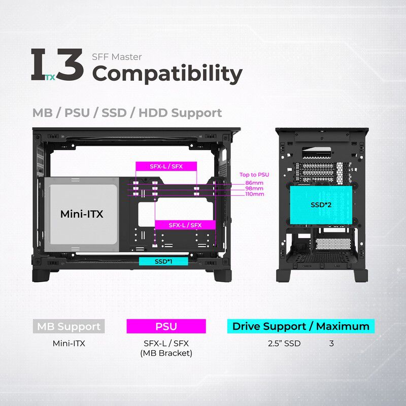 MONTECH TEN Black (MicroATX ブラック) ｜ パソコン通販のドスパラ