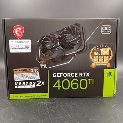 【大須店】中古  MSI GeForce RTX 4060 Ti VENTUS 2X BLACK 8G OC?(RTX4060Ti 8GB) 158559 