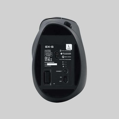 エレコム  M-XGL50MBSKBK (静音 充電式 Bluetooth5.0マウス &ldquo;EX-G&rdquo; 8ボタン Lサイズ ブラック) 