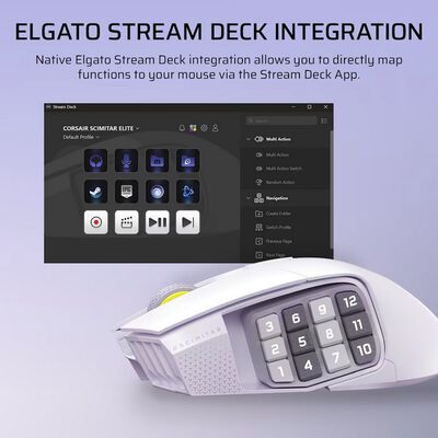 Corsair  SCIMITAR ELITE WIRELESS SE MMO CH-9314011-AP (ワイヤレス ゲーミングマウス ホワイト) 