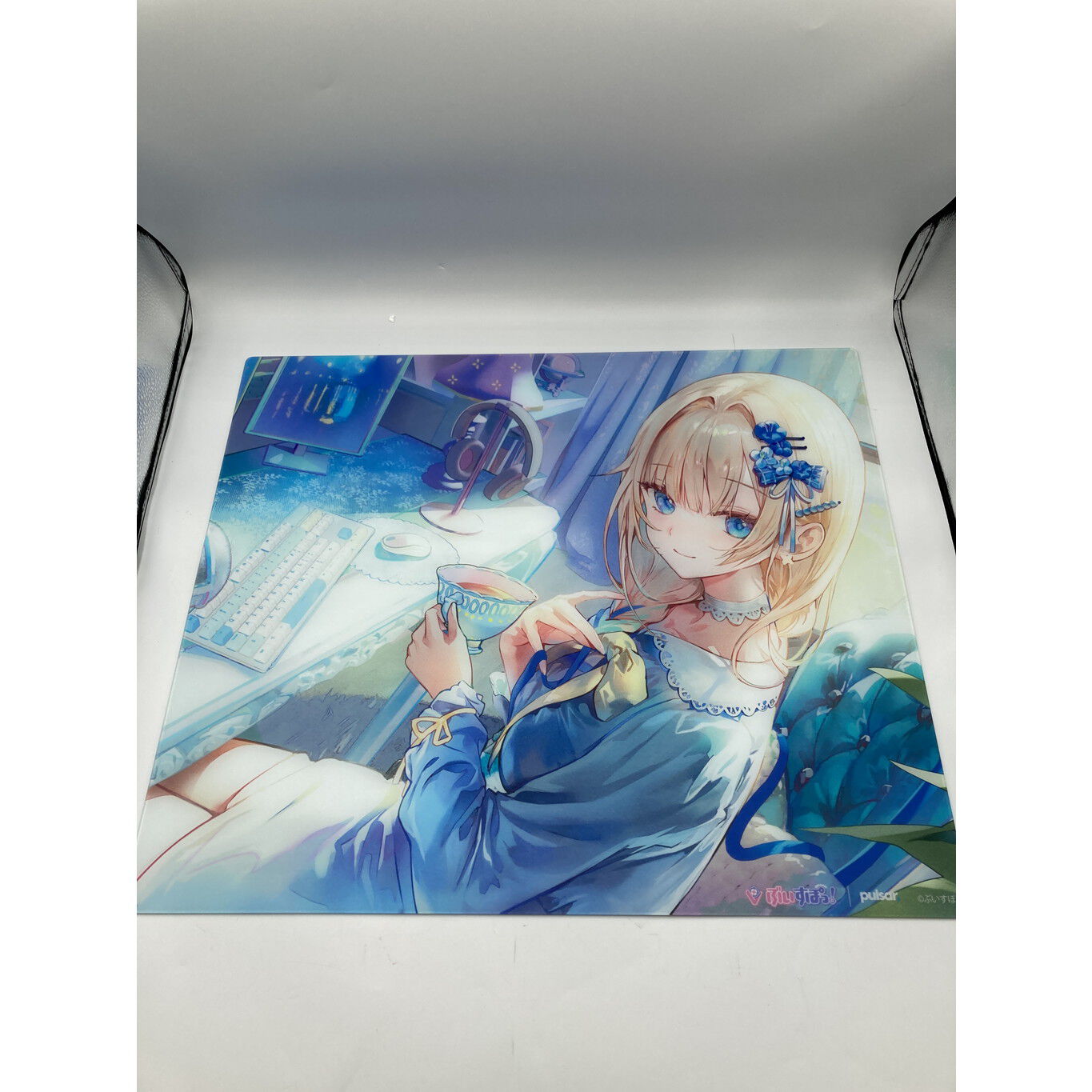 中古 VSPO! GEAR ガラスマウスパッド 藍沢エマEdition