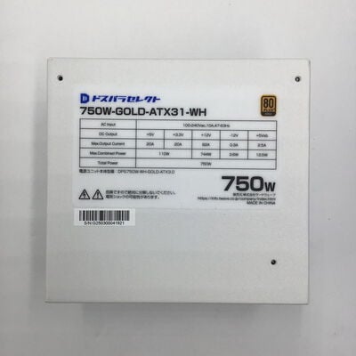 【白山FM松任店】中古  ﾄﾞｽﾊﾟﾗｾﾚｸﾄ 750W-GOLD-ATX31-WH(750W WH ATX3.1) 4950001283 