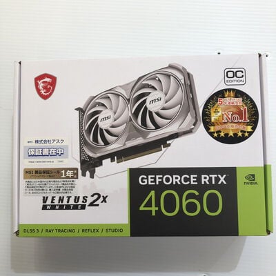 【徳島住吉店】中古  MSI GeForce RTX 4060 VENTUS 2X WHITE 8G OC 5230000599 
