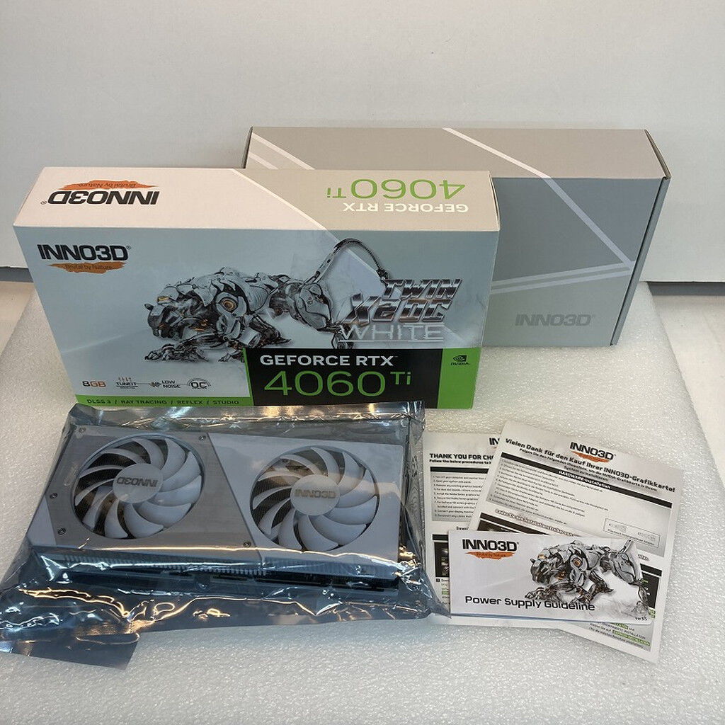 中古 INNO3D GeForce RTX 4060 Ti 8GB TWIN X2 OC WHITE 3180006541