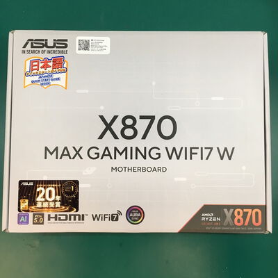 【佐賀南部バイパス店】中古  ASUS X870 MAX GAMING WIFI7 W (X870 AM5 ATX DDR5) 5250001205 