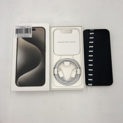【福井日之出店】中古  【国内版SIMフリー】Apple iPhone15 Pro 6.1インチ 512GB ナチュラルチタニウム MTUK3J/A 161242 