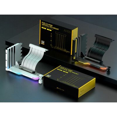 EZDIY  AH00 PCIe 5.0 ARGB Vertical GPU Mount  Black YIHPI348 (PCIe 5.0 ARGB垂直グラフィックボードホルダー ブラック) 
