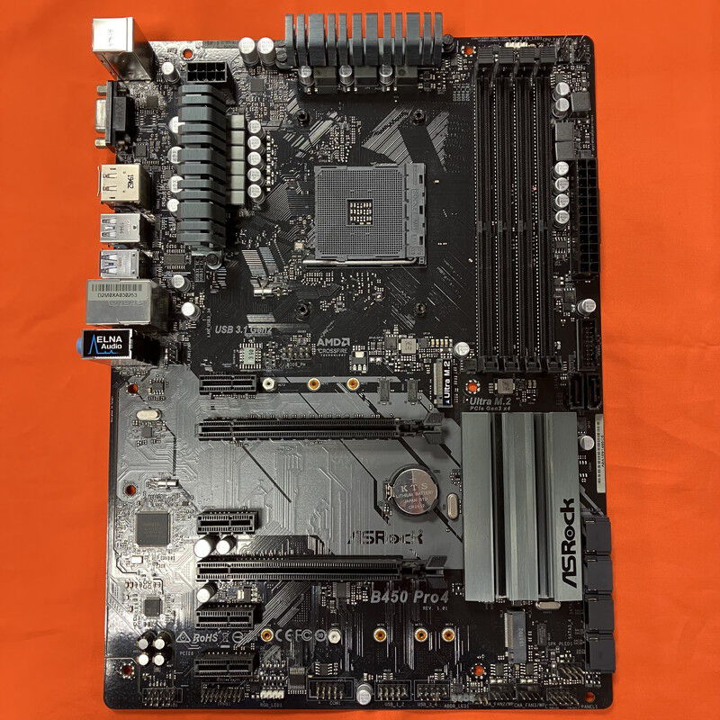 中古 ASRock B450 Pro4 (B450 AM4 ATX DDR4) 137906 ｜ パソコン