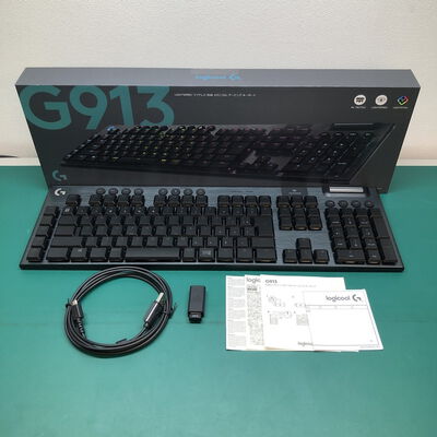 【津ラッツ店】中古  Logicool G913 LIGHTSPEED Wireless Mechanical Gaming Keyboard-Tactile G913-TC [カーボンブラック] 4990000840 