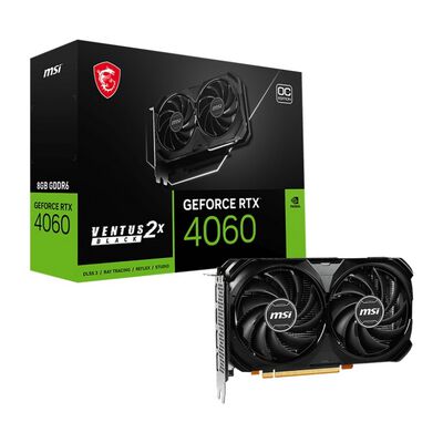 MSI  GeForce RTX 4060 VENTUS 2X BLACK 8G OC (GeForce RTX 4060 8GB) 