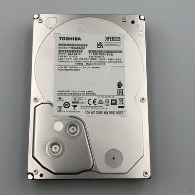 【甲府飯田店】中古  TOSHIBA DT02ABA600 (SATA3 6TB 5400rpm 128MB BLK) 4720002685 