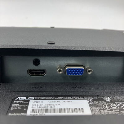 【なんば店】中古  ASUS VP229HE (21.5"W 1A1H 5ms IPS) 3280022540 