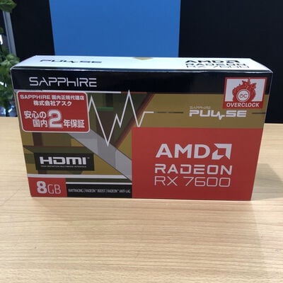 【甲府飯田店】中古  SAPPHIRE 11324-01-20G PULSE RX7600 GAMING (RX7600 8G) 162747 